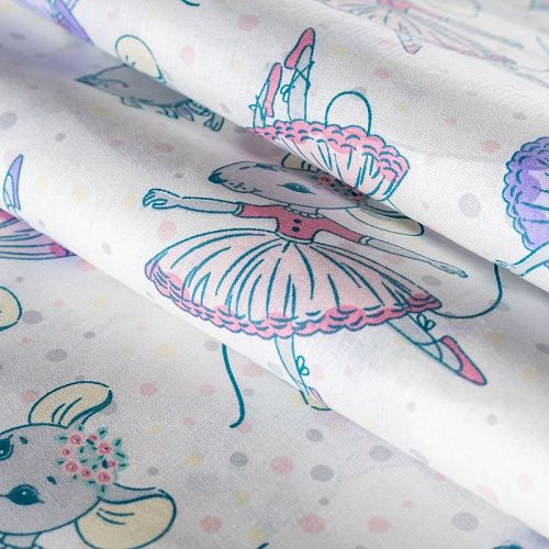 Бязь 007-00663 белый принтованный