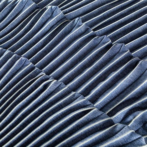 Гофре под джинс купон 60/160х110 см 043-02488 сине-голубой деним однотонный