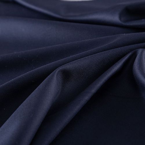 Шерсть костюмная стрейч К08-082 темно-синий однотонный