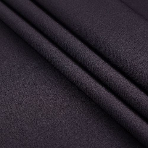 Креп стрейч 026-20600 черный однотонный