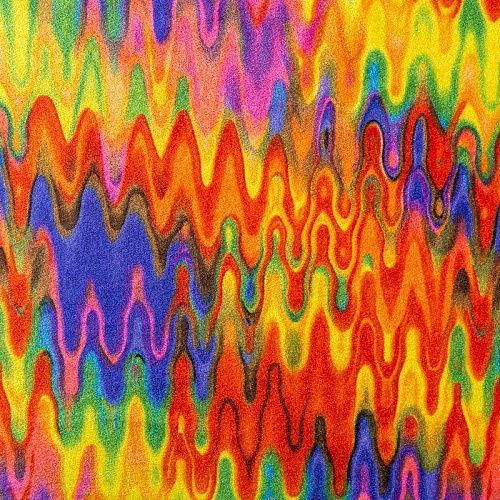 Бархат 002-04306 красно-оранжевый принтованный