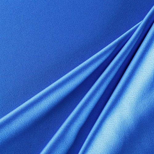 Кади креп-атлас 001-06580 синий электрик однотонный