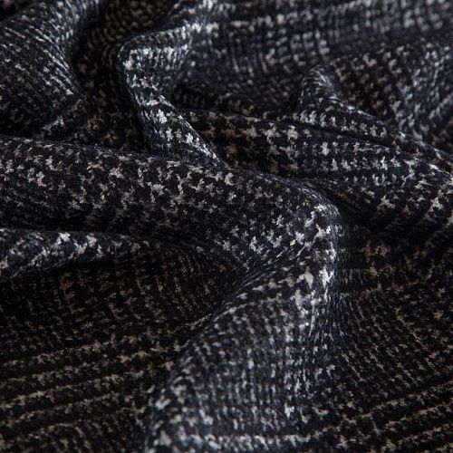 Шерсть костюмно-пальтовая Fabiana Filippi 066-16451 черный клетка