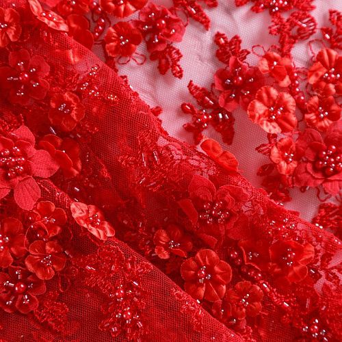 Гипюр 012-10381 красный