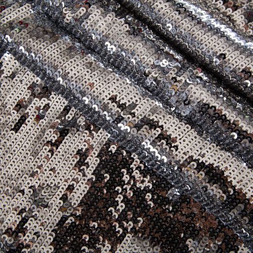 Пайетки на шифоне 055-16845 серебро