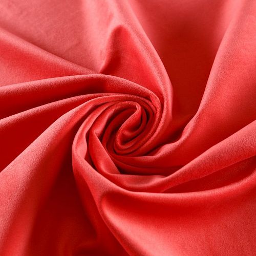 Ткань мебельная микровелюр 09-02-08960 перец чили однотонный