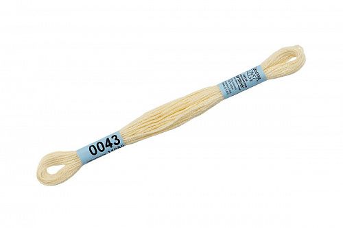 Нитки для вышивания Gamma мулине 8 м 0043 бледно-желтый