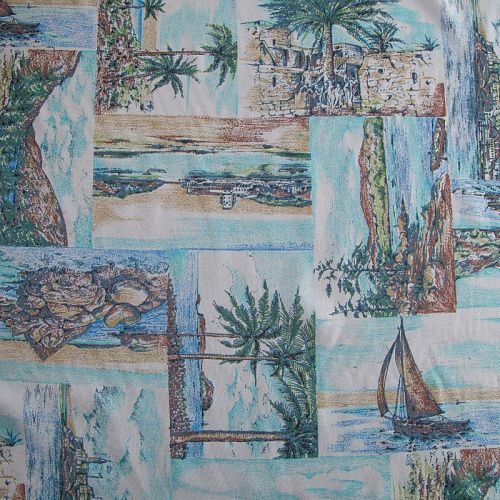 Поплин 063-16462 голубой принтованный