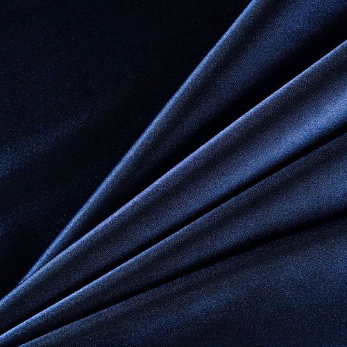 Креп-сатин К33-798 темно-синий однотонный