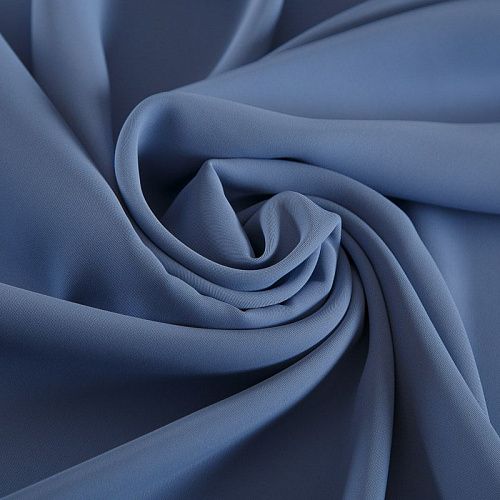 Креп 026-18678 пыльно-голубой однотонный