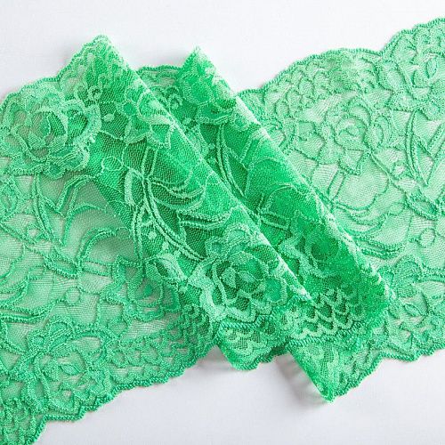 Кружево эластичное 170 мм Ф01-0079 малахитовый