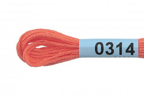 Нитки для вышивания Gamma мулине 8 м 0314 коралловый