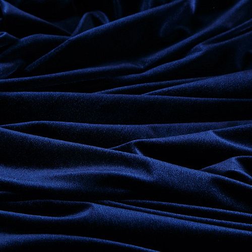 Бархат стрейч 002-18860 королевский синий однотонный