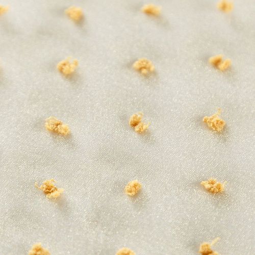 Органза с флоком 039-09140 шафрановый однотонный