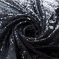 Пайетки на сетке 055-08985 черный однотонный