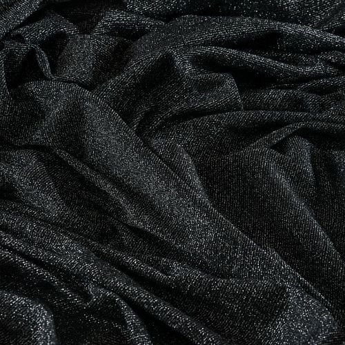 Трикотаж с люрексом 056-12090 черный