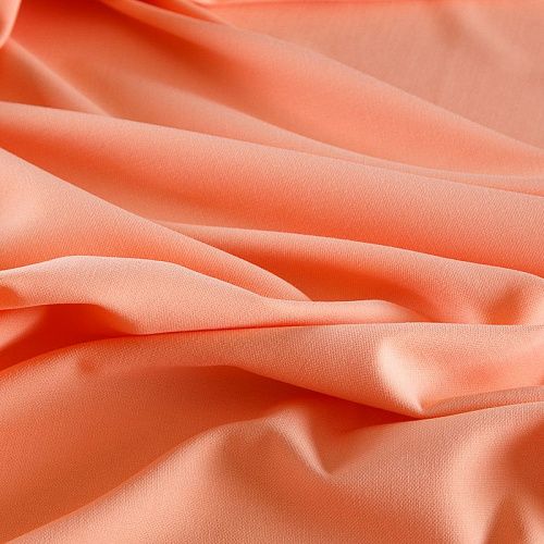 Креп стрейч 026-17205 лососевый однотонный