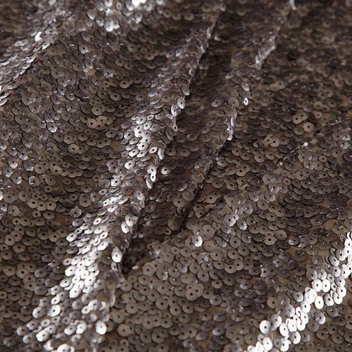 Пайетки на сетке 055-16505 серо-бежевый