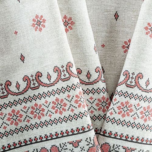 Рогожка 048-03536 серый принтованный