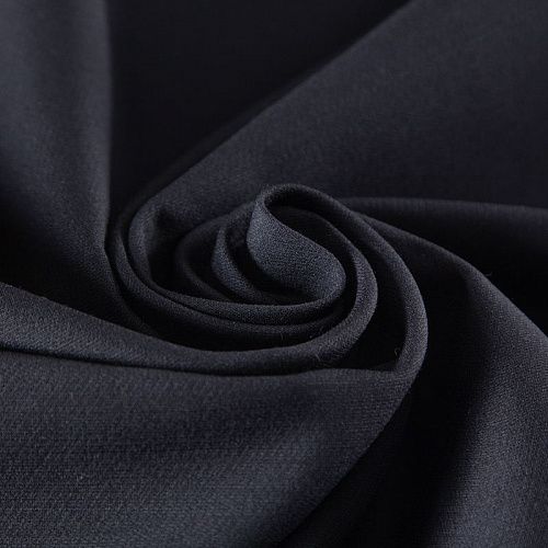 Ткань костюмная дублированная 025-19817 черный однотонный