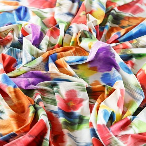 Лайкра 005-05959 белый принтованный