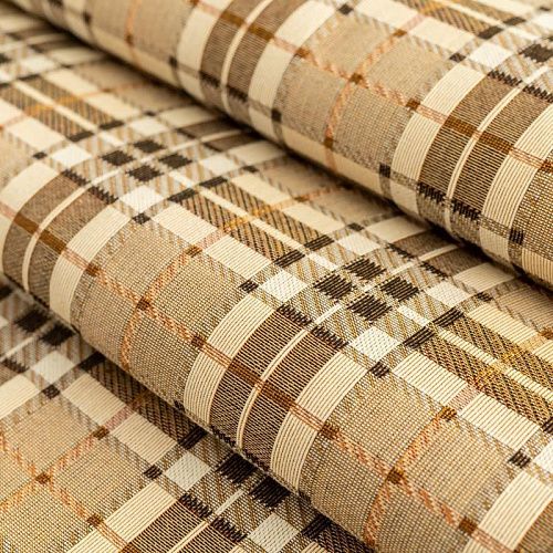 Гобелен гостиный 513-02-05 бежево-коричневый клетка