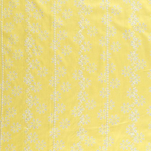 Хлопок с вышивкой 063-08452 лимонно-желтый однотонный