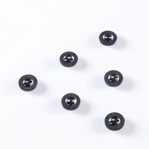 Пуговица с проколами 12 мм пластик 496880 черный