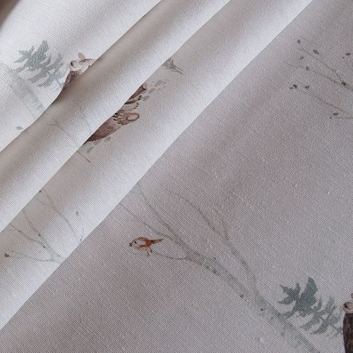 Ткань портьерная H-280 см 19-02-15861 молочный принтованный