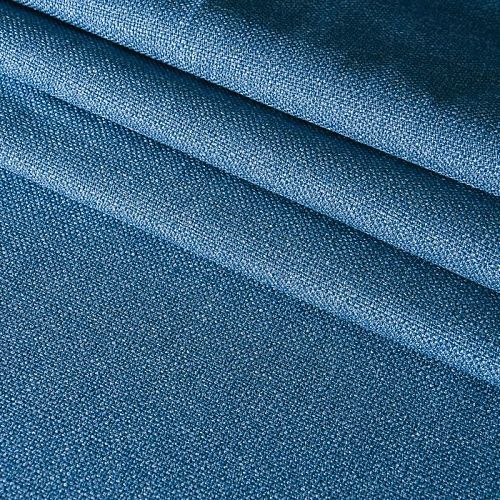 Ткань портьерная лен h-300 см 05-02-11502 сине-голубой деним однотонный