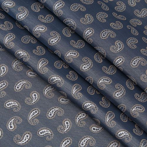 Шелк твил Etro 064-19158 серо-голубой