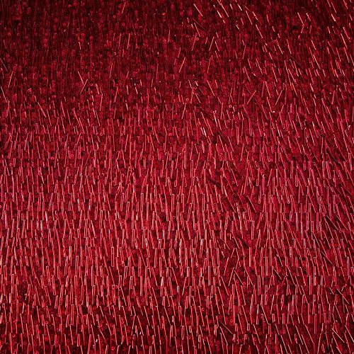 Сетка с пайетками и стеклярусом 050-19860 красный