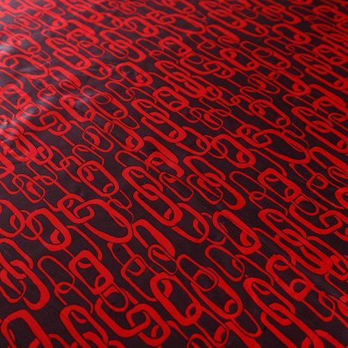 Шелк натуральный К28-650 черный принтованный