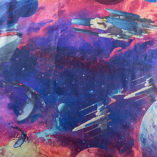 Перкаль 007-03498 синий принтованный