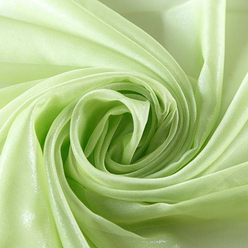 Шифон с напылением 068-09640 лаймовый мусс однотонный