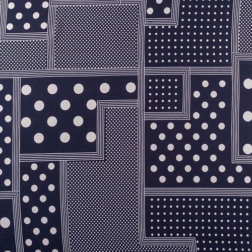 Креп-шифон 027-01416 темно-синий принтованный