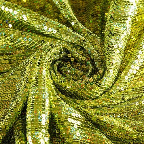 Ткань с пайетками 055-04094 грушевый однотонный