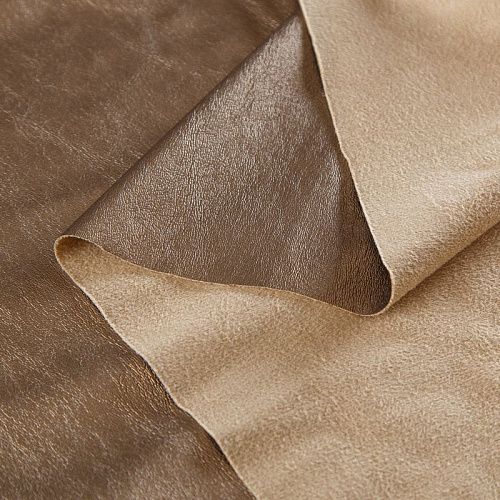 Экокожа-замша стрейч 070-16582 бронза/бежевый