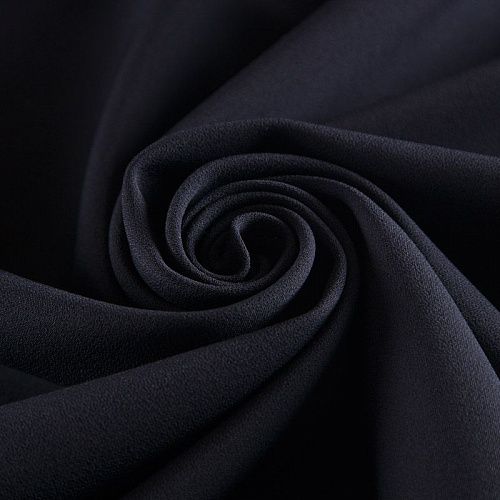 Креп стрейч 026-17084 черный однотонный