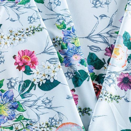 Вискоза "Лоренцо" 036-08217 выбеленный голубой однотонный