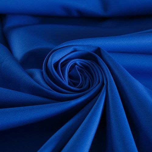 Сатин-коттон 063-14703 васильковый однотонный