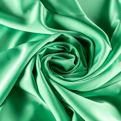 Шелк синтетический стрейч К5-917 светло-зеленый однотонный