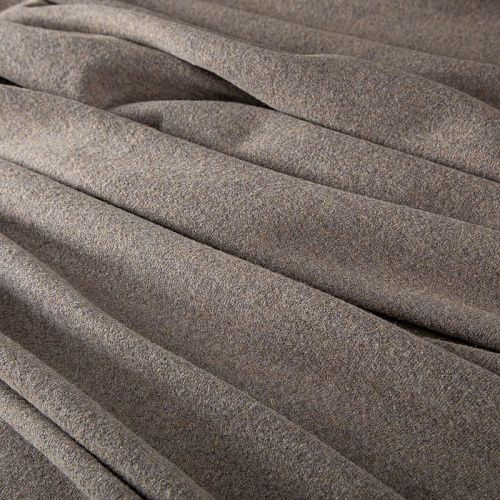 Трикотаж шерстяной вязаный 056-19816 песочно-коричневый однотонный