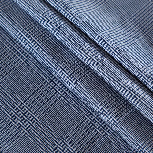 Хлопок плательно-рубашечный 049-12529 бело-голубой гленчек