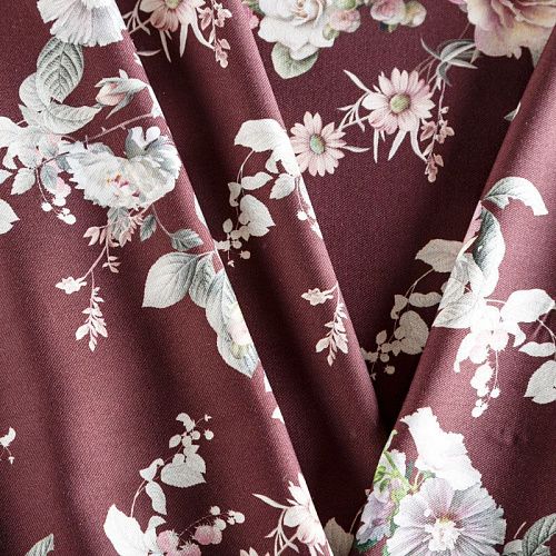 Твил-штапель 069-06476 марсала принтованный