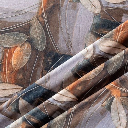 Вискоза "Лоренцо" 036-01522 коричневый принтованный