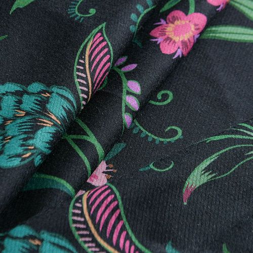 Вискоза 009-12205 черный принтованный