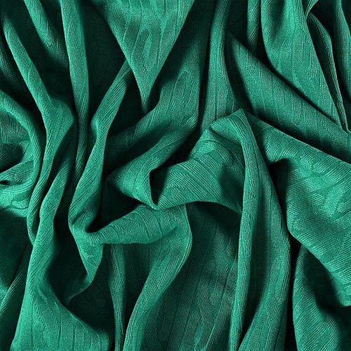 Трикотаж 056-10480 зеленый однотонный