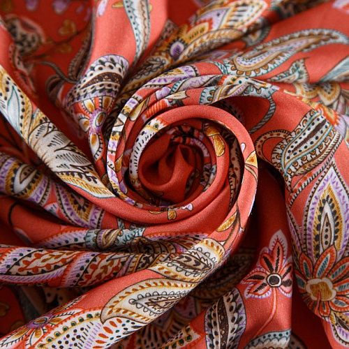 Вискоза Etro 009-12185 коралловый принтованный