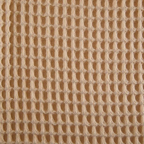 Полотно вафельное Бохо 007-18353 карамельно-кремовый однотонный